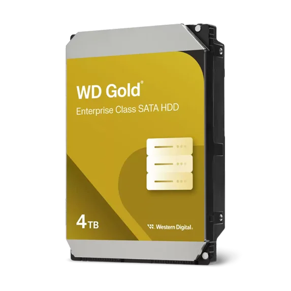 Western Digital 4TB WD Gold Enterprise Class SATA HDD, 3.5" Internal Hard Drive HDD, 7200 RPM, 256MB Cache, CMR - WD4004FRYZ