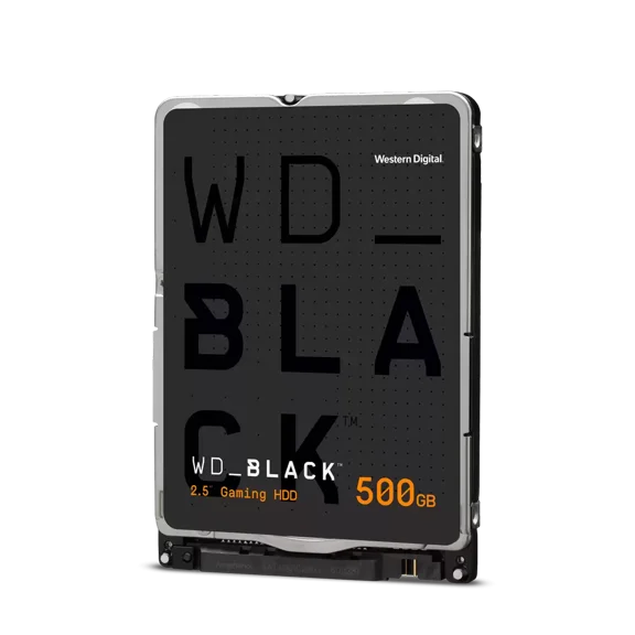 Western Digital 500GB WD_BLACK Performance Mobile SATA, 2.5" Internal Gaming Hard Drive HDD, 7200 RPM, 64MB Cache - WD5000LPSX