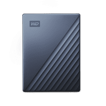 Western Digital 6TB WD My Passport Ultra, USB-C and USB 3.2 Gen 1, Portable External Hard Drive HDD, Blue - WDBEJA0060BBL-WESN