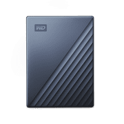 Western Digital 6TB WD My Passport Ultra, USB-C and USB 3.2 Gen 1, Portable External Hard Drive HDD, Blue - WDBEJA0060BBL-WESN