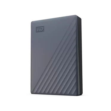 Western Digital 6TB WD My Passport, Works with USB-C, Portable External Hard Drive HDD, Silicon Grey - WDBY3J0060BGY-WESN
