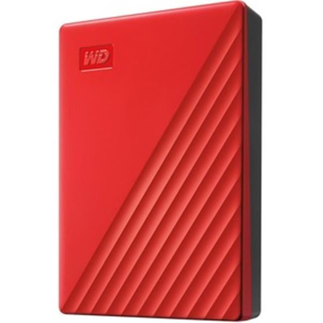 Western Digital  My Passport 4 TB Portable Hard Drive - External - Red