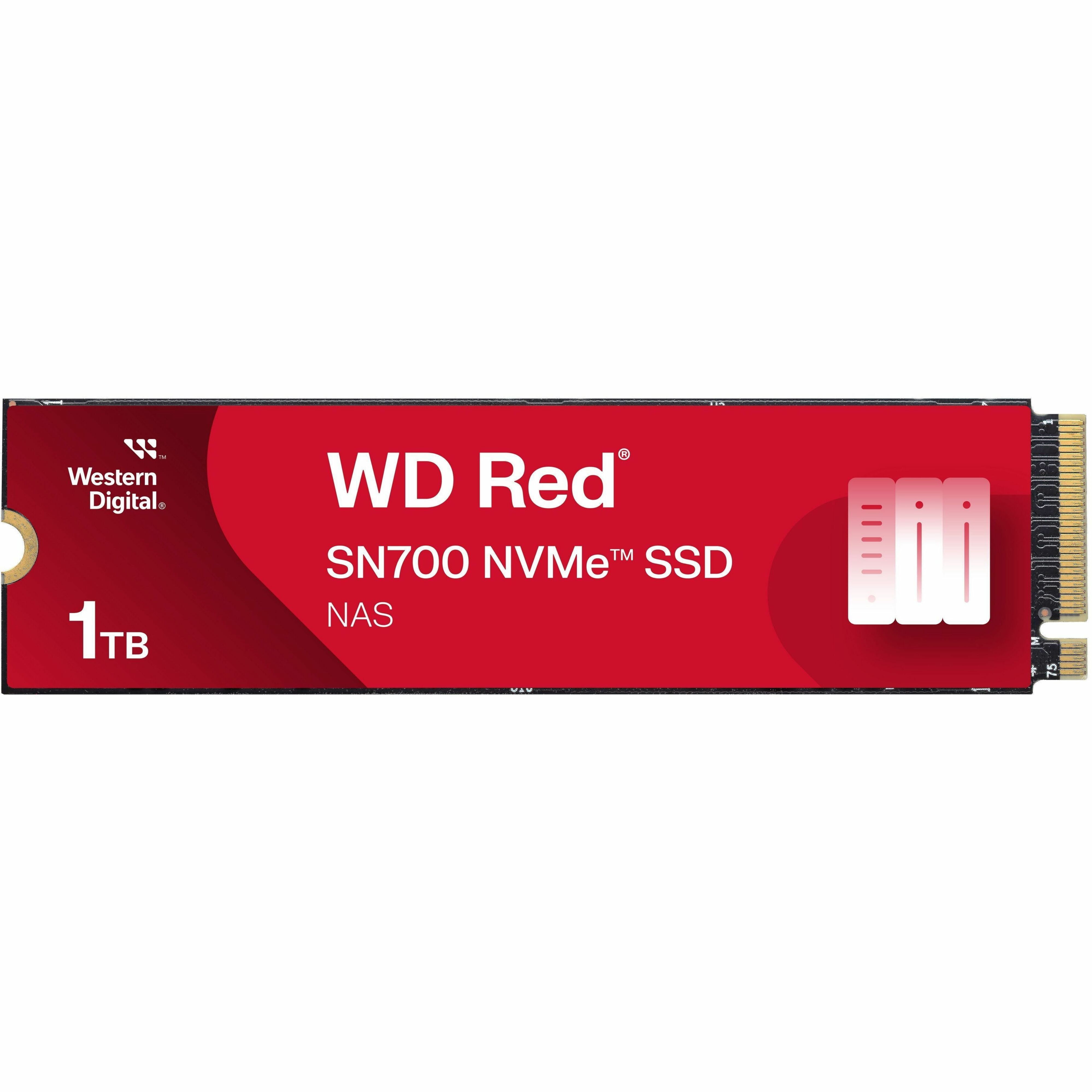 Western Digital Red S700 WDS100T1R0C 1 TB Solid State Drive, M.2 2280 Internal, PCI Express NVMe (PCI Express NVMe 3.0 x4)