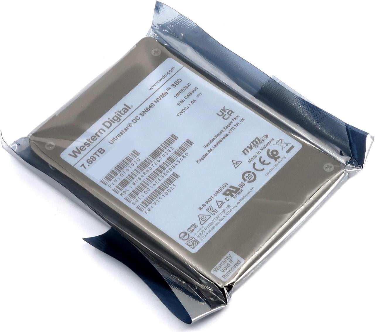 Western Digital Ultrastar DC SN640 7.68TB 2.5“ NVME PCIe SSD 