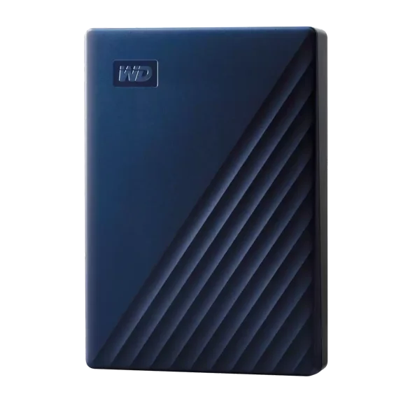 Western Digital 5TB WD My Passport for Mac USB 3.2 Gen 1, 2.5" Portable External Hard Drive HDD, Blue - WDBA2F0050BBL-WESN