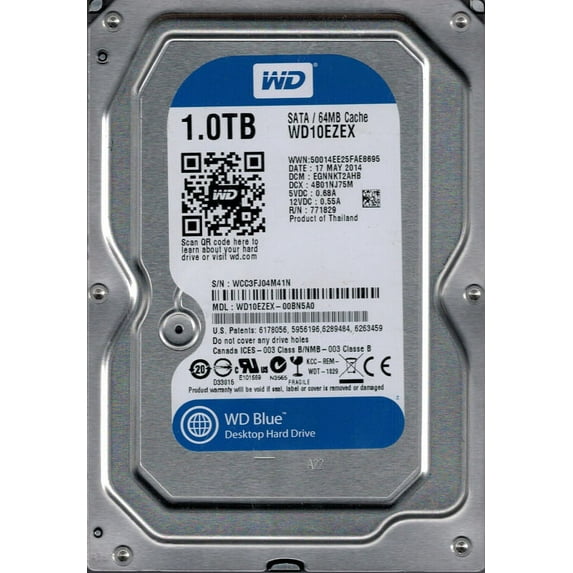 Western Digital WD10EZEX-00BN5A0 1TB DCM: EGNNKT2AHB WCC3F
