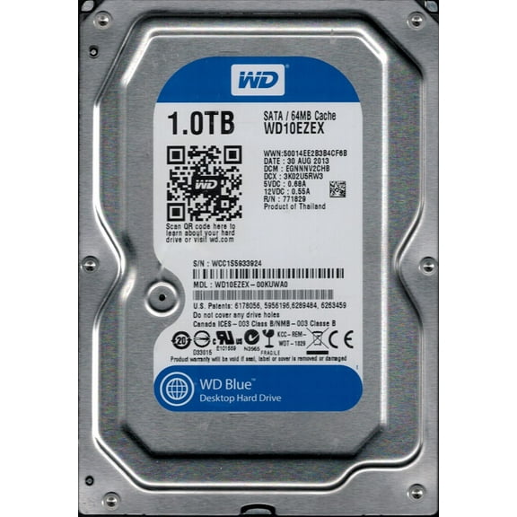 Western Digital WD10EZEX-00KUWA0 1TB DCM: EGNNNV2CHB