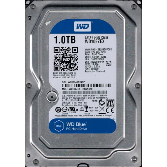 Western Digital WD10EZEX-21WN4A0 1TB DCM: HARNNT2CHB