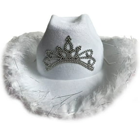 Western Disco Party Cowboy Hats with Rhinestones Crown Rolled Brims Felts Hat