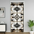 thumbnail image 1 of Western Door Curtain For Doorway Privacy,Southwest Aztec Blackout Curtain,Tribe Room Divider Curtain,Black White Brown Closet Curtain,Vintage Bohemian Decor Door Drape 34"W X 80"L, 1 of 5