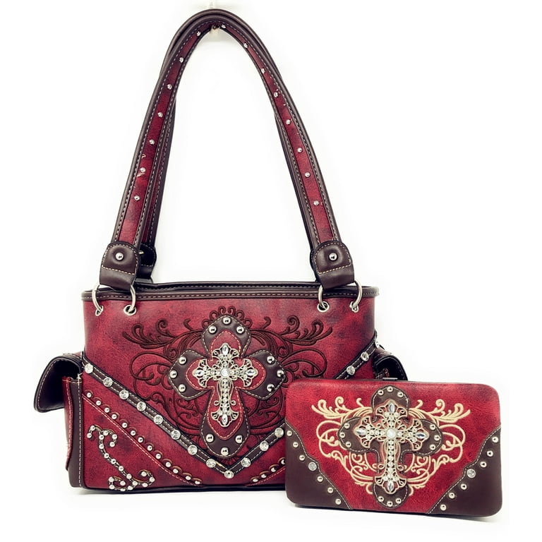 Rhinestone purse and wallet sets on sale