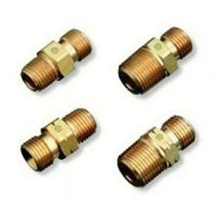 Regulator Outlet Bushing, 200 psi, Brass, B-Size, 1/4 in (NPT) LH, Male, Acetylene/Fuel Gas