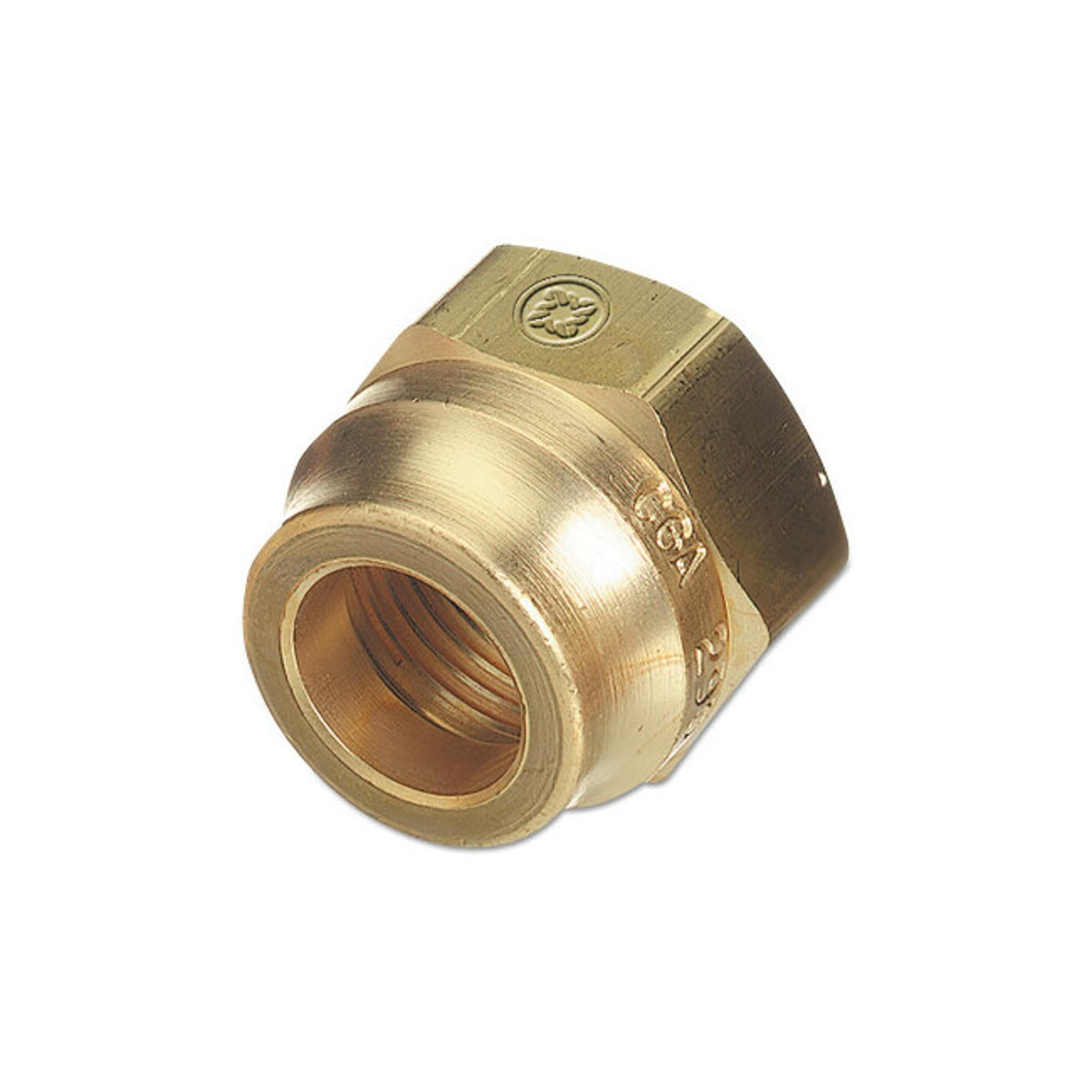 Western Enterprises Brass SAE Flare Tubing Connections, Nut, 500 PSIG, Brass, 0.75 in 16 10