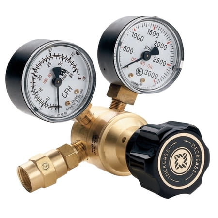 Western Enterprises Flow Gauge Regulators, Argon, CGA 580, 3,000 psig inlet