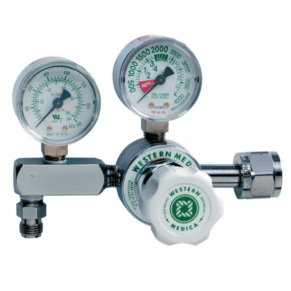 Western Enterprises M1 Series Pressure Gauge Regulators, , CGA-540 Nut and Nipple, 3,000 psi inlet