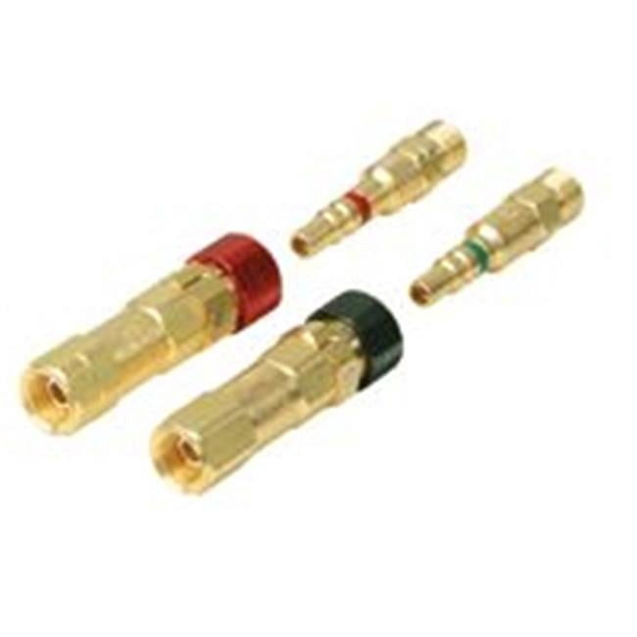 Western Enterprises Quick Connects Hose to Hose Set, Brass, Oxygen/Fuel Gas - 1 EA (312-QDB50)
