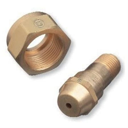 Regulator Inlet Nut, Acetylene (B), Brass, CGA-520, 0.899 in to 18 NGO, RH Female