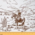 thumbnail image 1 of Western Fabric by the Yard,Farmhouse Cowboy Upholstery Fabric,Western Quilt Fabric,Country Southwest Desert Decorative Fabric,American Wild Cactus Outdoor Fabric,Hand Drawn Waterproof Fabric,2 Yards, 1 of 5