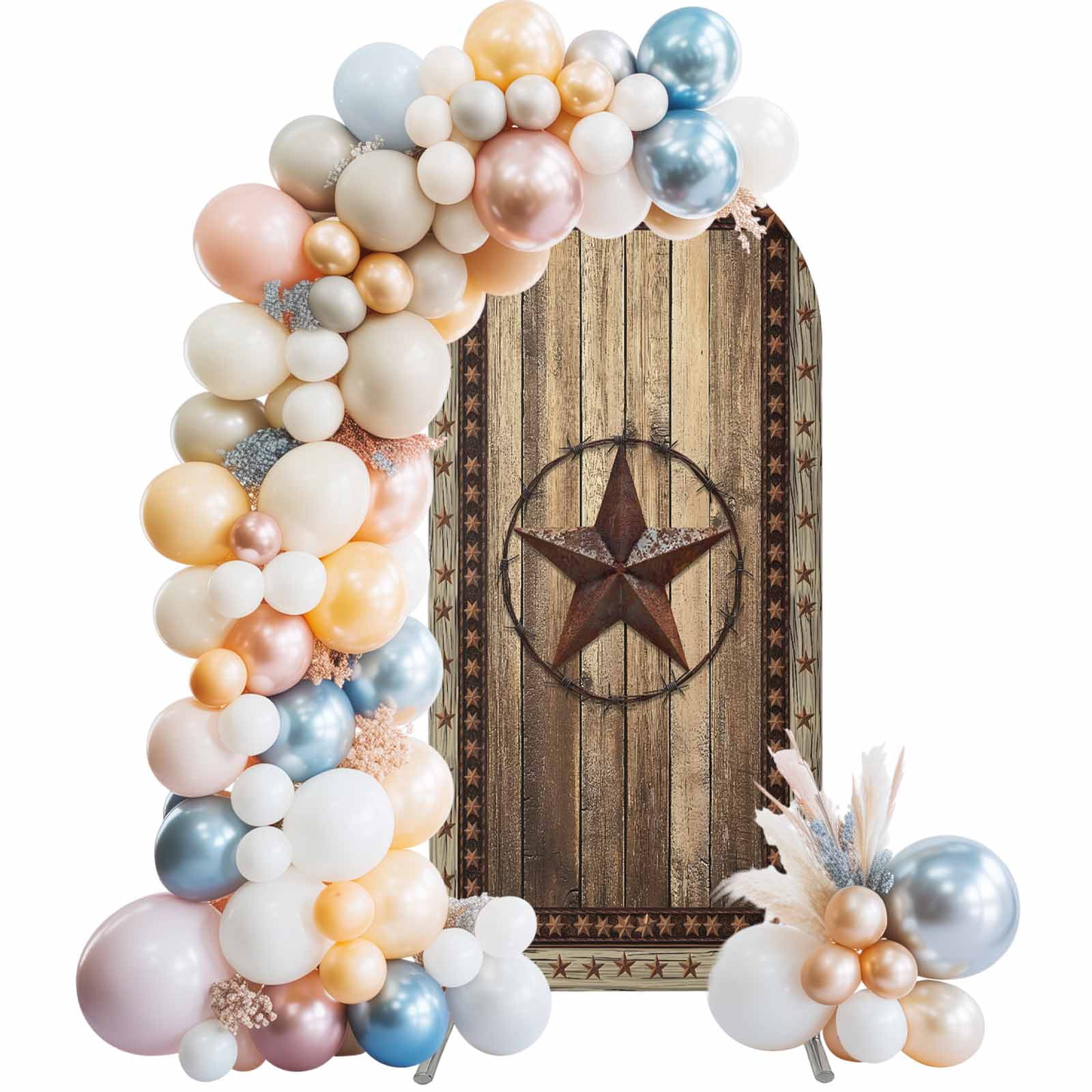 Primitive Backdrop Western Farmhouse Arch Backdrop Cover, Spandex Fitted Wedding Arch ...