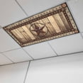 thumbnail image 1 of Western Farmhouse Fluorescent Light Covers, Primitive Rustic Country Retro Texas Star Magnetic Light Covers for Ceiling Lights, Fluorescent Ceiling Shade for Classroom Bedroom Office 4x2Ft x 1PCS, 1 of 8