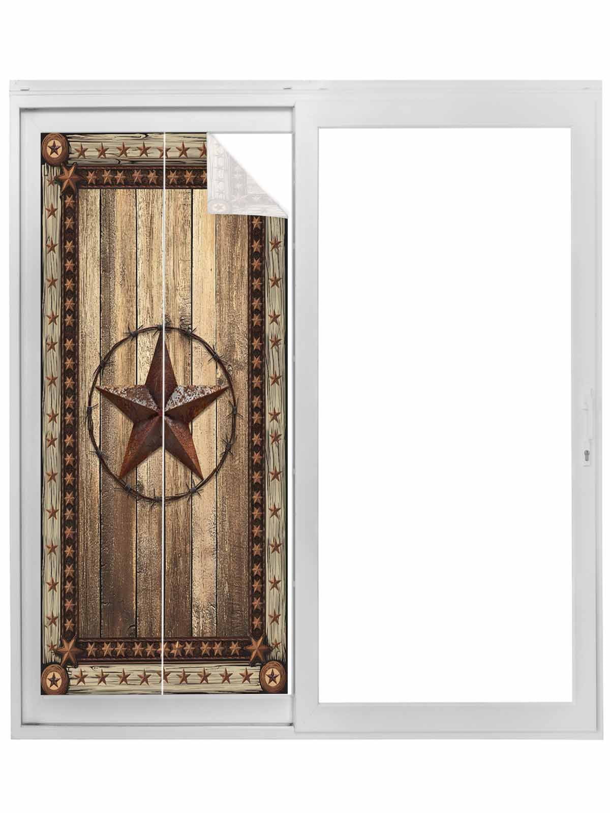 Western Farmhouse Window Privacy Film, Primitive Rustic Country Retro ...
