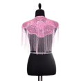 thumbnail image 1 of Western Fashion 1006-PNK Beaded Shawl with Roses, Pink, 1 of 1
