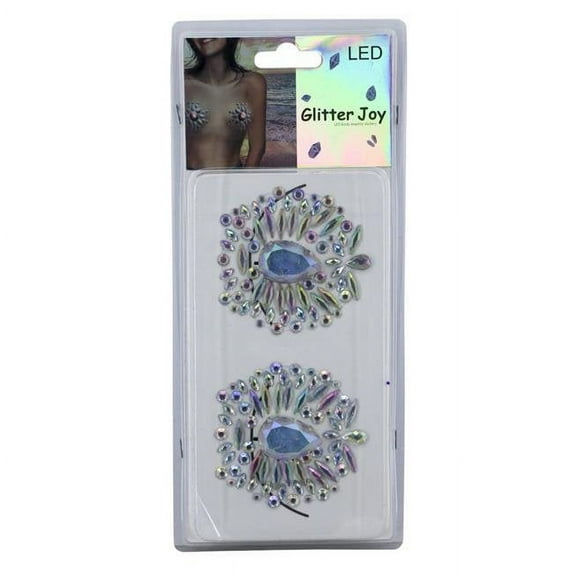 Western Fashion 1103-AB-LED AB LED Face, Body Jewels & Decorative Pasties - Gold & Copper