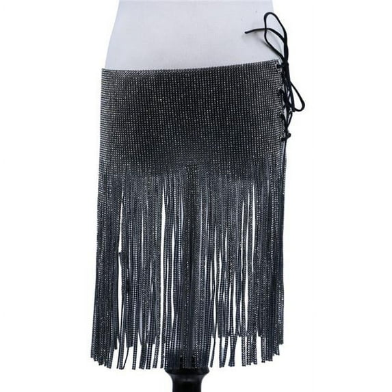 Western Fashion 14554 Rhinestone Skirt, Black