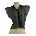 thumbnail image 1 of Western Fashion 14556 Rhinestone Mesh Hooded Sleeveless Shirt, Silver, 1 of 1