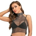thumbnail image 1 of Western Fashion 14563 Rhinestone Mesh High Neckline Vest, Silver, 1 of 1