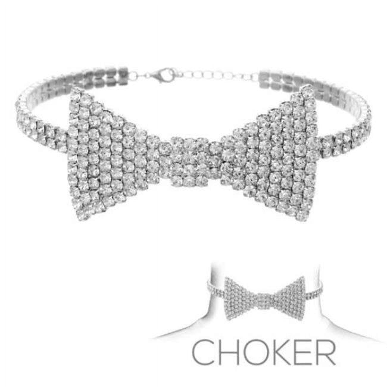 Western Fashion 16030-S Bow Tie Choker - Silver
