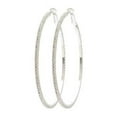 thumbnail image 1 of Western Fashion 20986-S 65 mm Post Clip Hoop Earring, Silver, 1 of 1