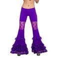 thumbnail image 1 of Western Fashion 2100-PRP-LXL Ruffle Pant with Lace, Purple - Large & Extra Large, 1 of 1