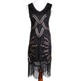 thumbnail image 1 of Western Fashion 2522-BLK-L Flapper Dress with Fringes, Black - Large, 1 of 1