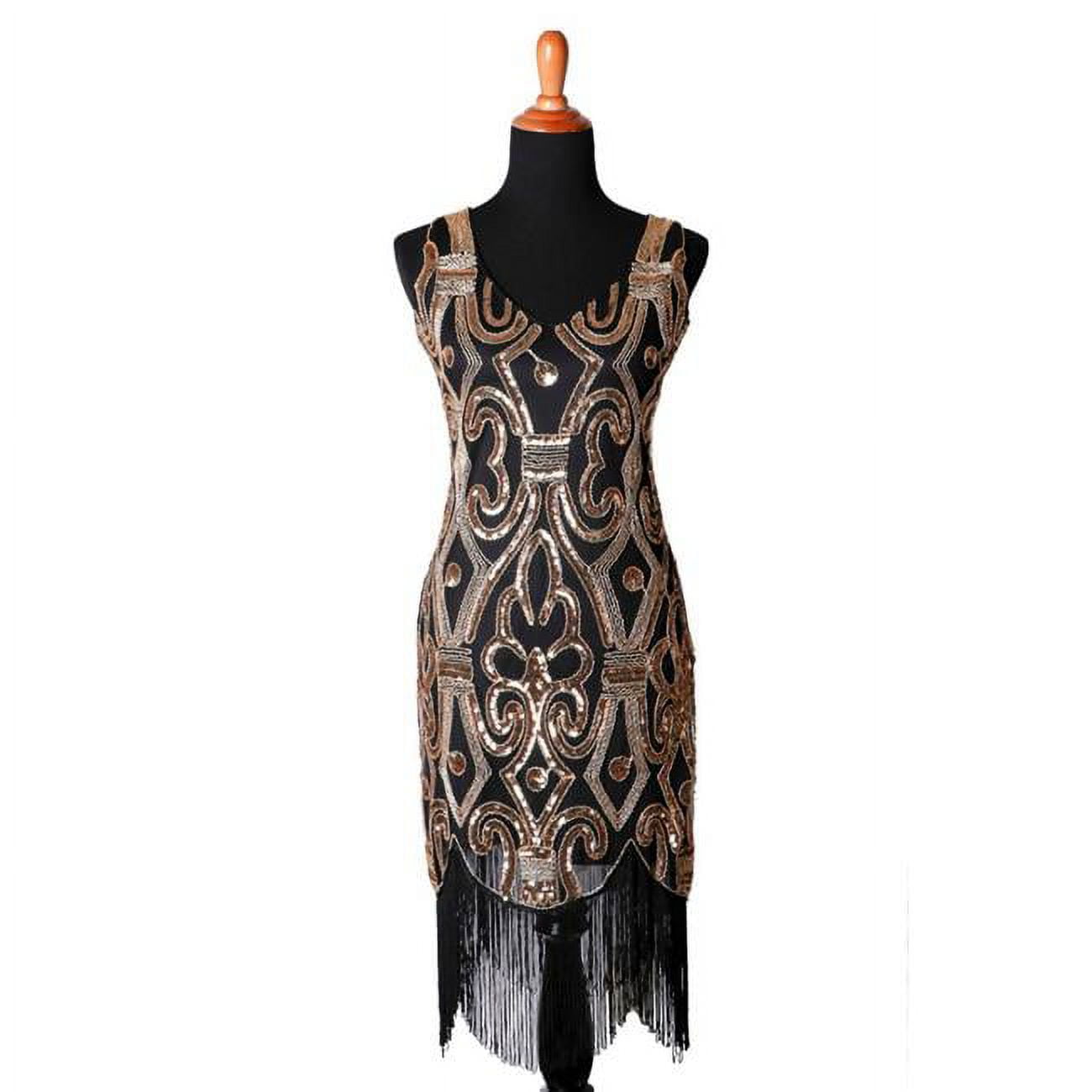 Western Fashion 2529-3XL Flapper Art Deco, Gold - 3XL - Walmart.com