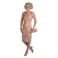 thumbnail image 1 of Western Fashion 2542-L Art Deco Flapper Dress with Sleeves, Rose Gold - Large, 1 of 1