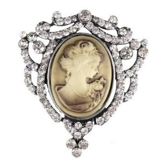Western Fashion 30840-GLD Vintage Cameo Pin, Gold
