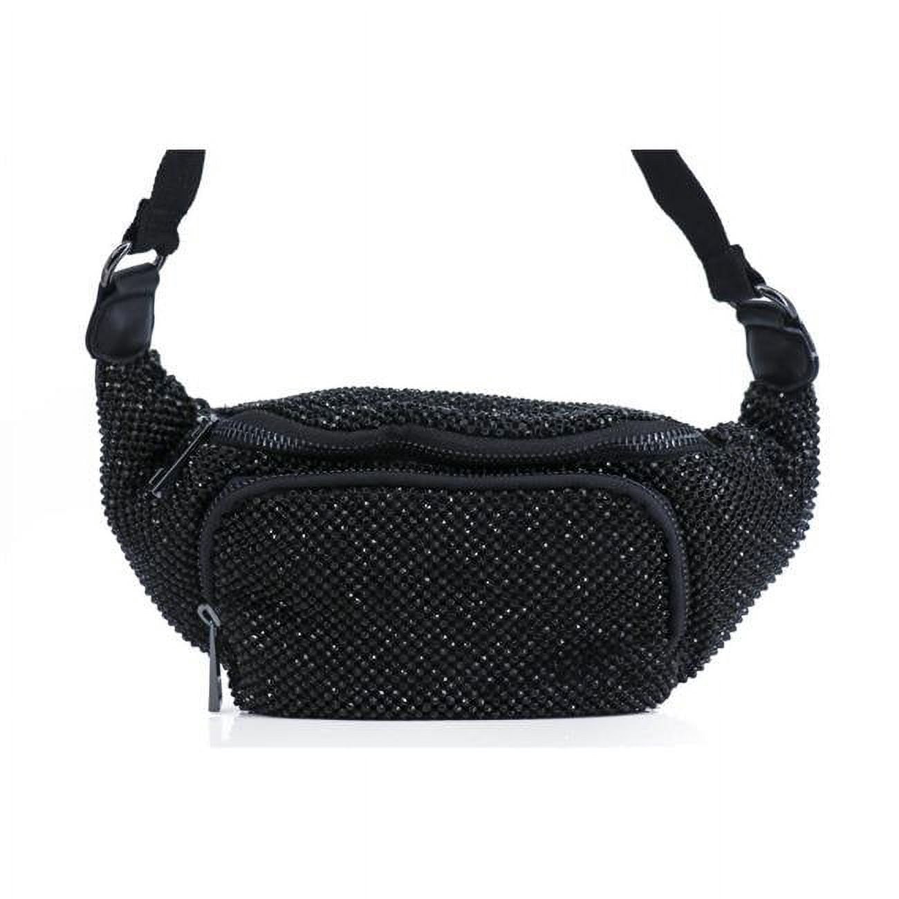 Western Fashion 3828-BLK Rhinestone Fanny Pack, Black
