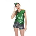 thumbnail image 1 of Western Fashion 3855-GRN-GD-M Reversible Sequin Vest, Green & Gold - Medium, 1 of 1