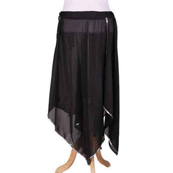 Western Fashion 529-BKS-LXL Skirt with Sequins, Black & Silver - Large & Extra Large