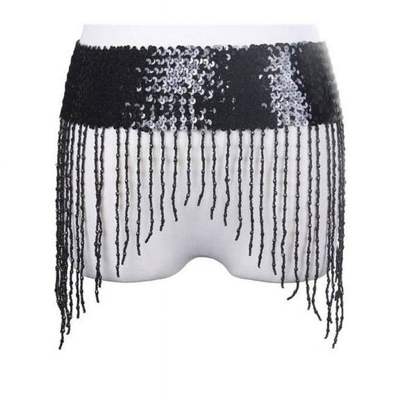 Western Fashion 566-BLK Sequin Stretchy Belt, Black