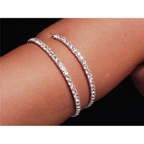 Western Fashion 612-S 2 Row Spiral Bracelet, Silver