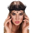thumbnail image 1 of Western Fashion 68766 Gothic Lolita Princess Lace Mask with Crown, Black, 1 of 1