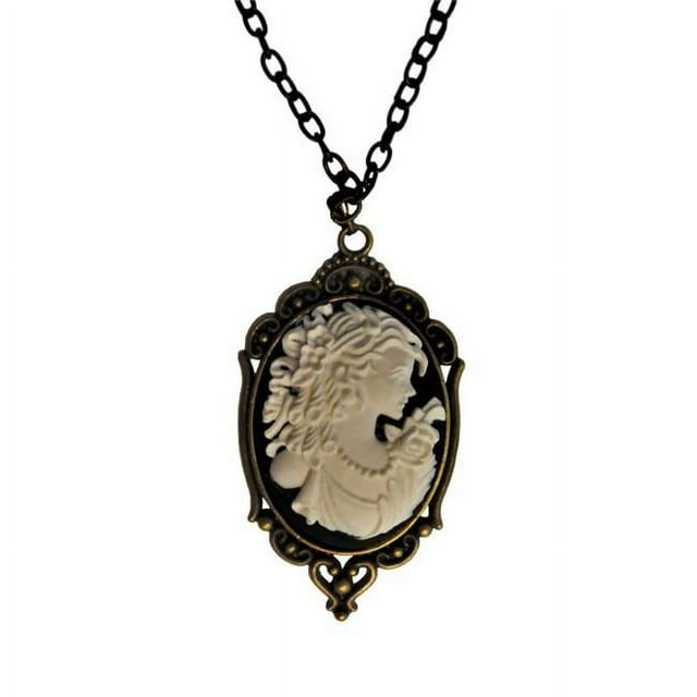 Western Fashion 68781 Cameo Necklace&#44; Bronze