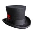 thumbnail image 1 of Western Fashion 69513-BK-2XL 6 in. x 63 cm 100 Percent Wool Felt Steampunk Top Hat, Black - 2XL, 1 of 1