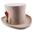 thumbnail image 1 of Western Fashion 69513-PNK-M 6 in. x 57 cm 100 Percent Wool Felt Steampunk Top Hat, Pink - Medium, 1 of 1