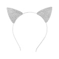 thumbnail image 1 of Western Fashion 71599-S Cats Ears Stone Hair Headband, Silver, 1 of 1