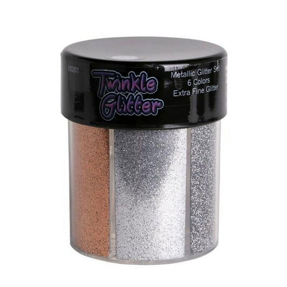 Western Fashion 80201 Fine Glitter in Oval Bottle, Metallic Colors - Size 1-128