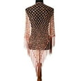 thumbnail image 1 of Western Fashion 8271-ORG Solid Crochet Triangle Scarf with Fringes, Orange, 1 of 1