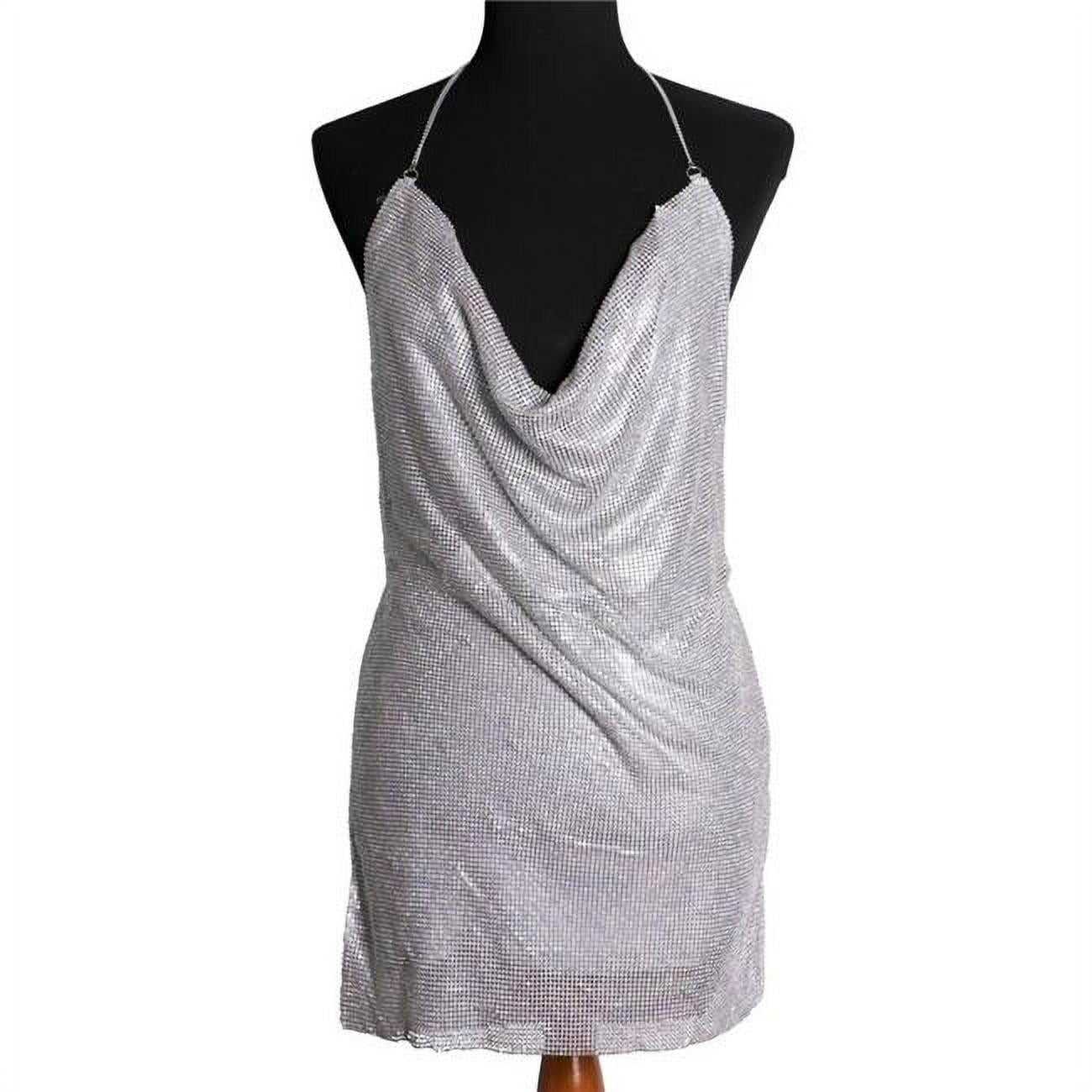 silver western dress for women Western Fashion 8457-SIL Long Rhinestone Dress, Silver
